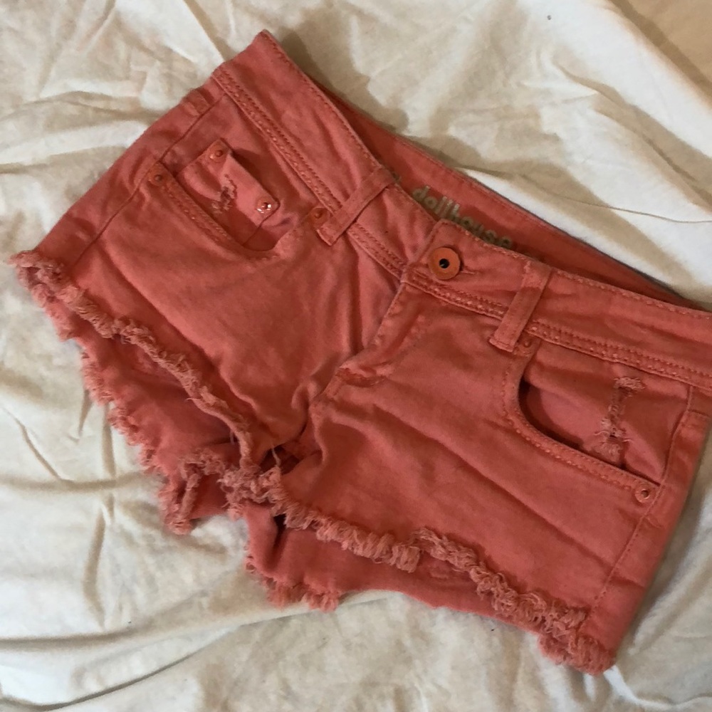 Coral Denim Shorts!